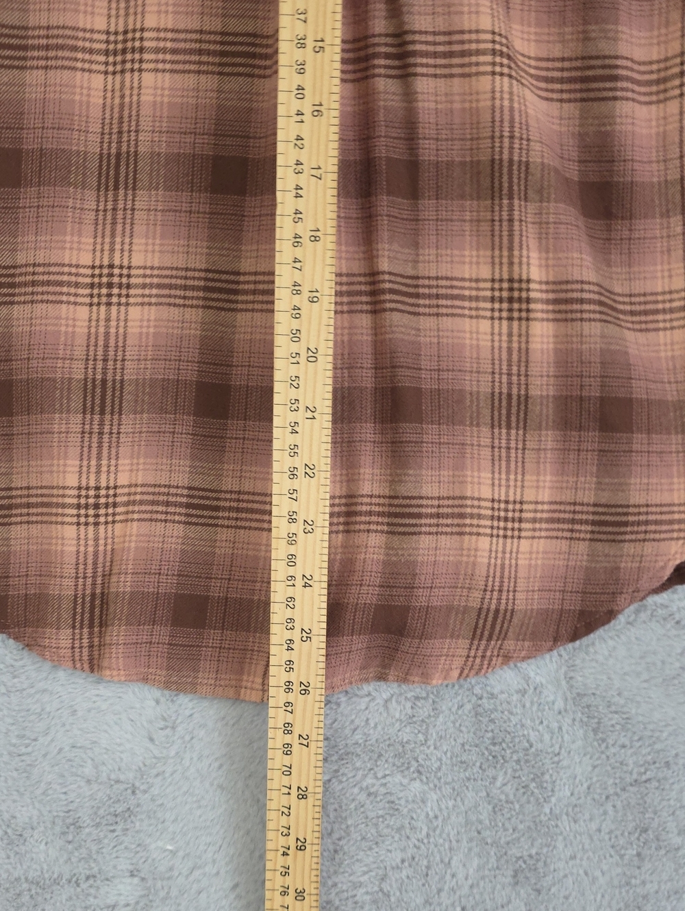 American Eagle Outfitters Boyfriend Fit Flannel Shirt XS Pink Brown Plaid Amazin - Picture 12 of 14